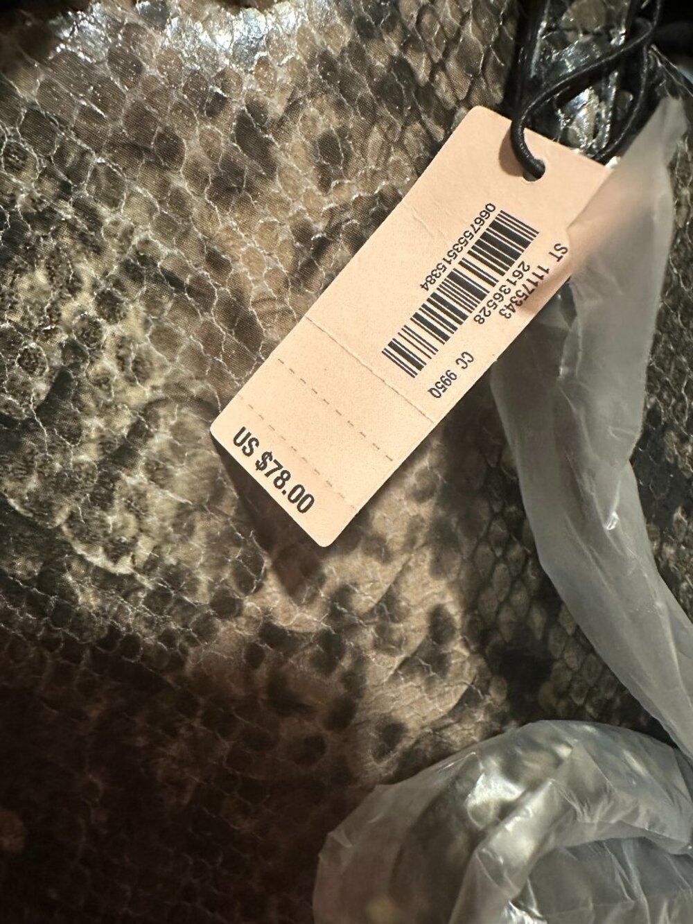 Mini Victoria's Secret Small Backpack In Python Snakeskin Print - Picture 3 of 5